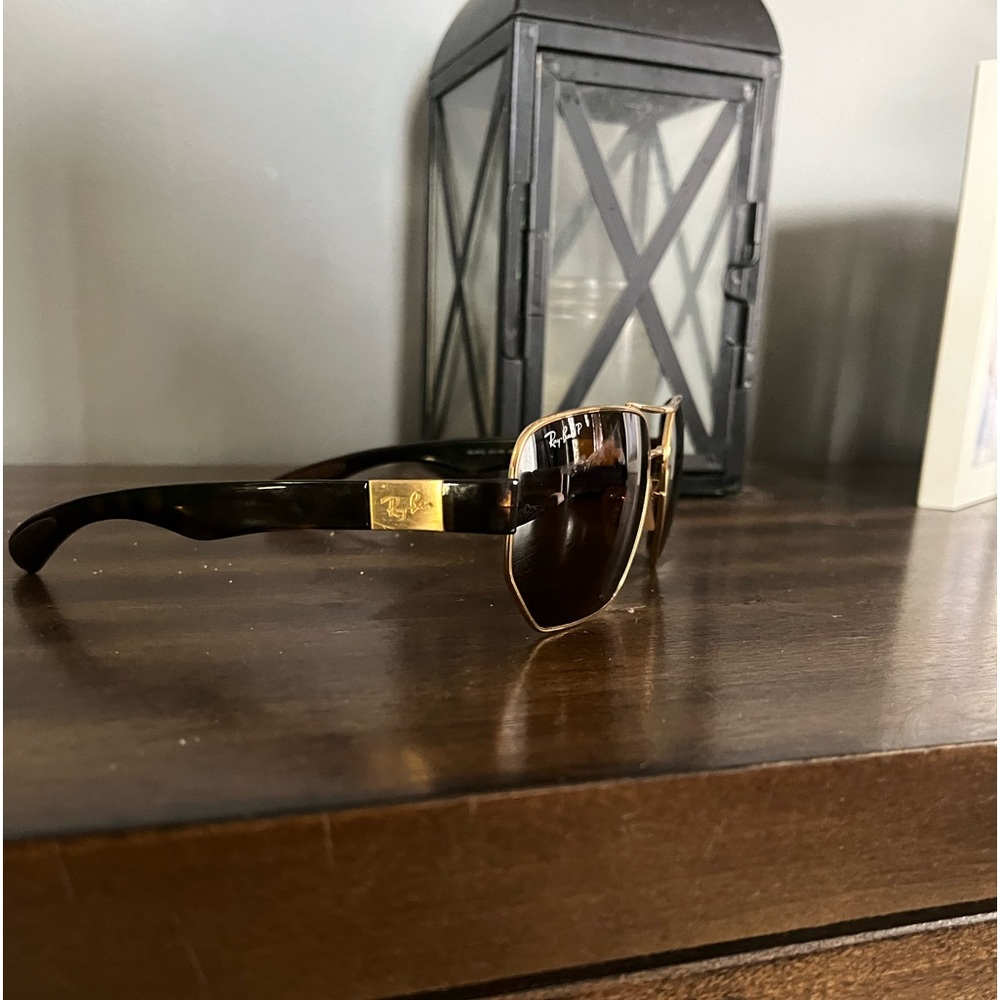 Ray ban sunglasses gold and brown polarized lenses